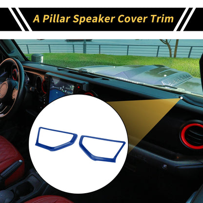 A Pillar Speaker Cover Trim for Jeep Wrangler JL JLU (2018-2024) - ABS Blue