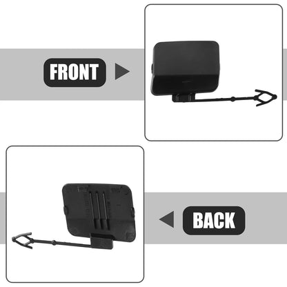 Bumper Tow Hook Cap for BMW X5 (2000-2006) - Black, 2 x Towing Eye Covers