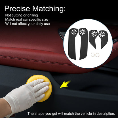 Car Door Anti Kick Pad Sticker Protector for Honda Fit (2021) - Black 1 x Set
