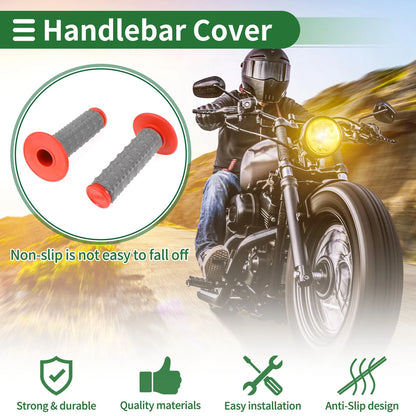 Hand Grips / 7/8 22mm / Handlebar Rubber Red for Motorcycle