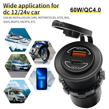 60W QC4.0 Phone Charging Holder for Motorcycle F2 (2020-2023)