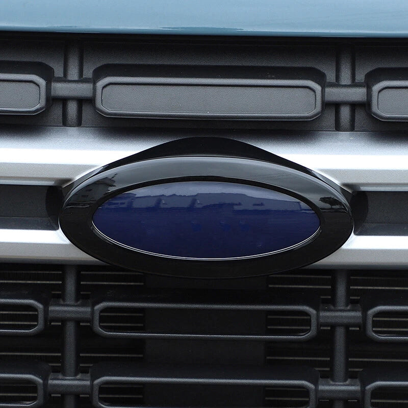 Gloss Black Front & Rear Logo Emblem Badge Ring Cover Trim for Ford Maverick (2022)