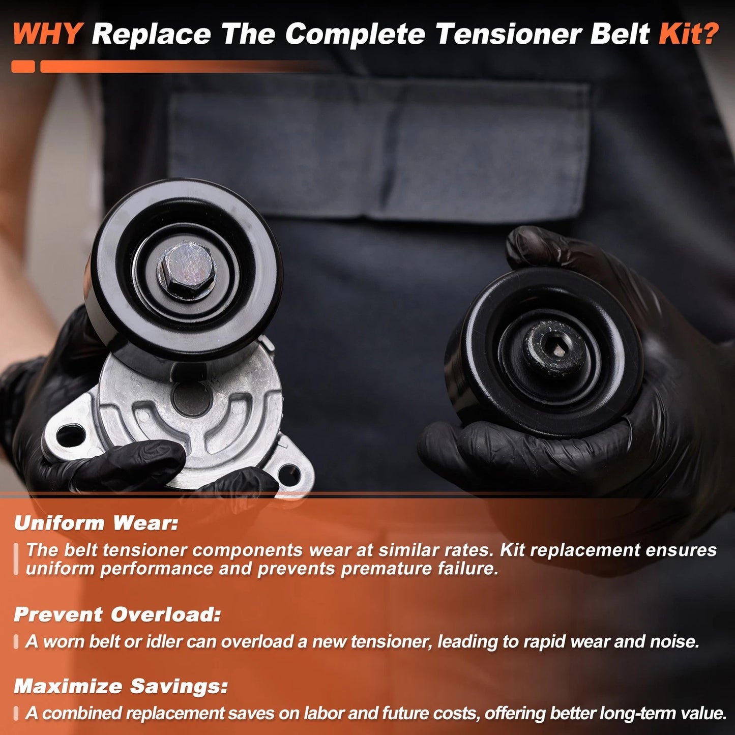 Drive Belt Tensioner for Ford Explorer 3.5L V6 (2011-2019)