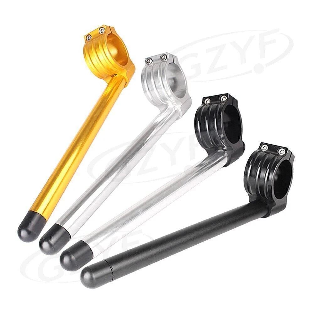22mm & 7/8" Clip-On Handlebars with Adjustable Clamps for Motorcycles (Fits 45mm)