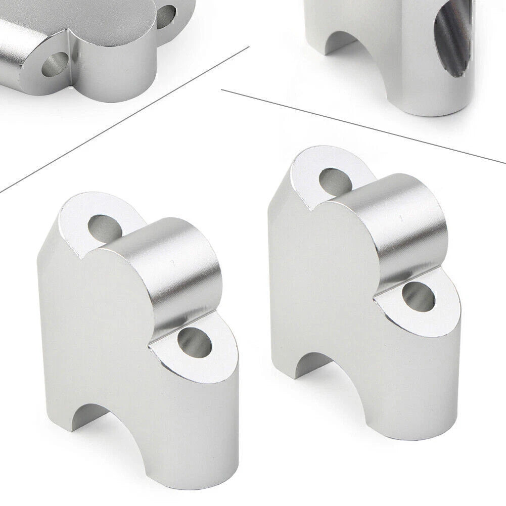 Silver HandleBar Bar Risers Mount Clamp Adapter for BMW F800R (2015-2017)