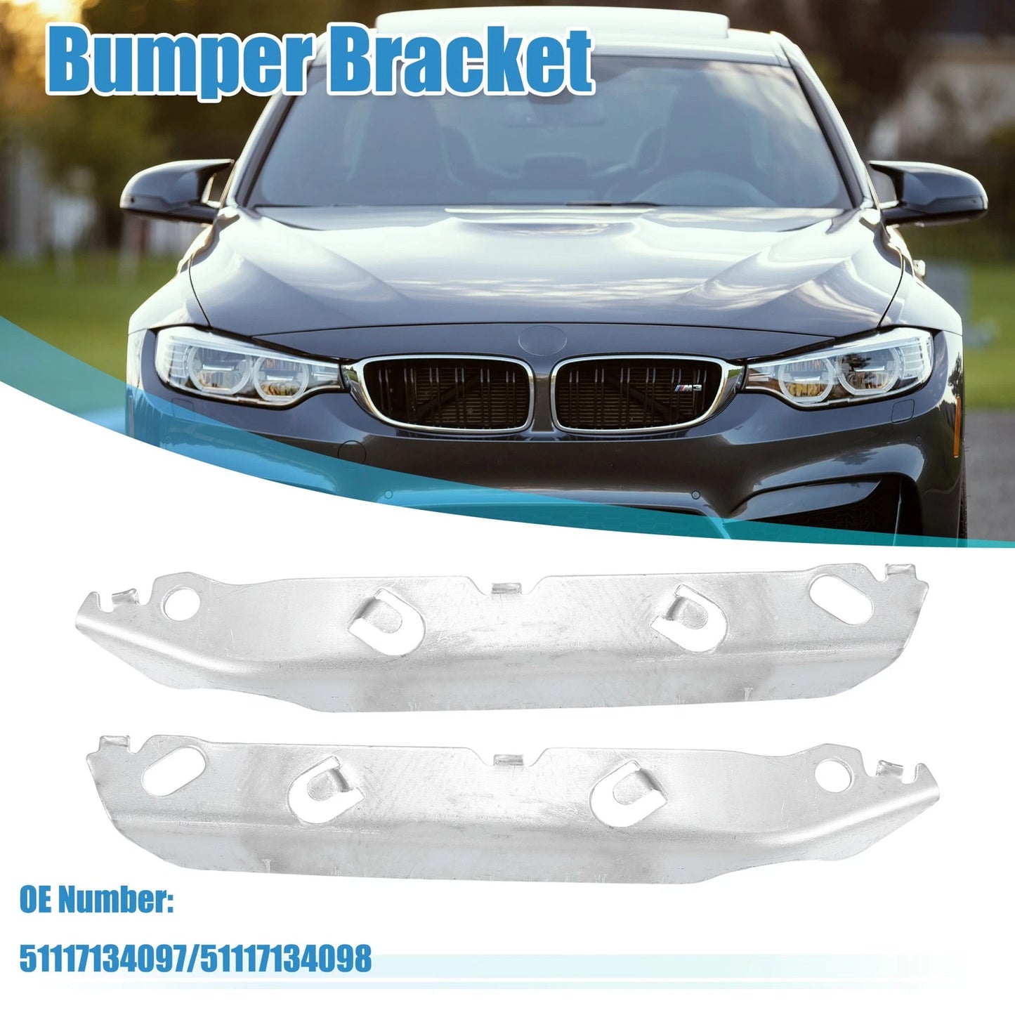 Left Right Front Bumper Support Bracket for BMW 328i (2007-2013)
