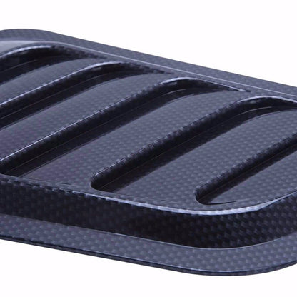Carbon Fiber Style Air Flow Intake Hood Scoop Vent Cover for Car Decor
