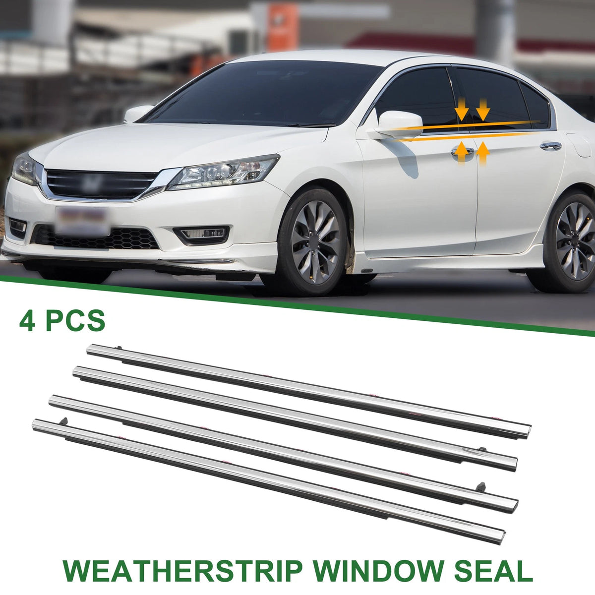 4 x Weatherstrip Window Seal for Honda Accord (2013-2017) PVC