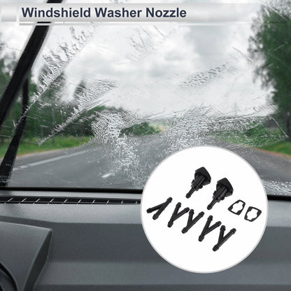Windshield Washer Nozzle & 6 x Hose Connectors for Jeep (2007-2018)