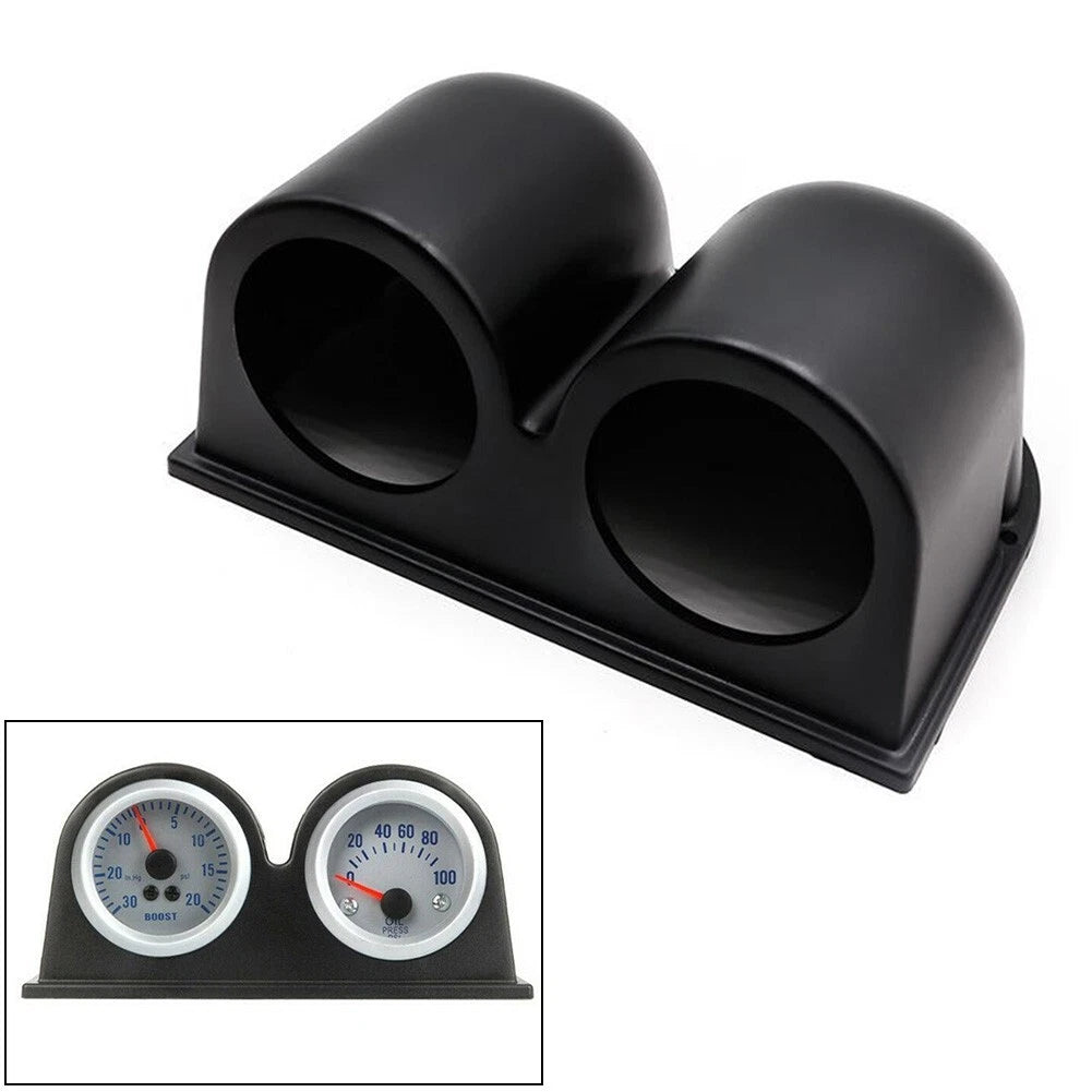 Black Dual Hole DASH Gauge Pod Car Meter Mount Holder Cup 2in 52mm for DASH Gauge Pod