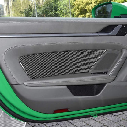 Soft Carbon Fiber Interior Door Panel Trim for Porsche 911 992 2019-2023