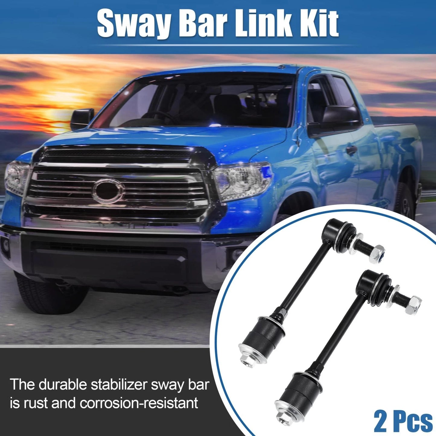 2 x Front Sway Bar Links for Toyota Tundra and Sequoia (2001–2007)