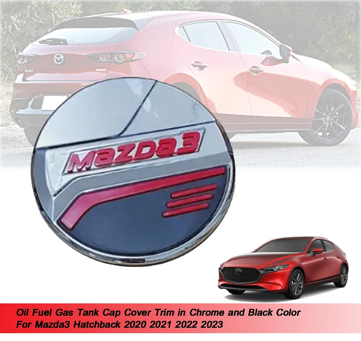 Gas Tank Cap Cover for Mazda3 Hatchback (2020-2023)
