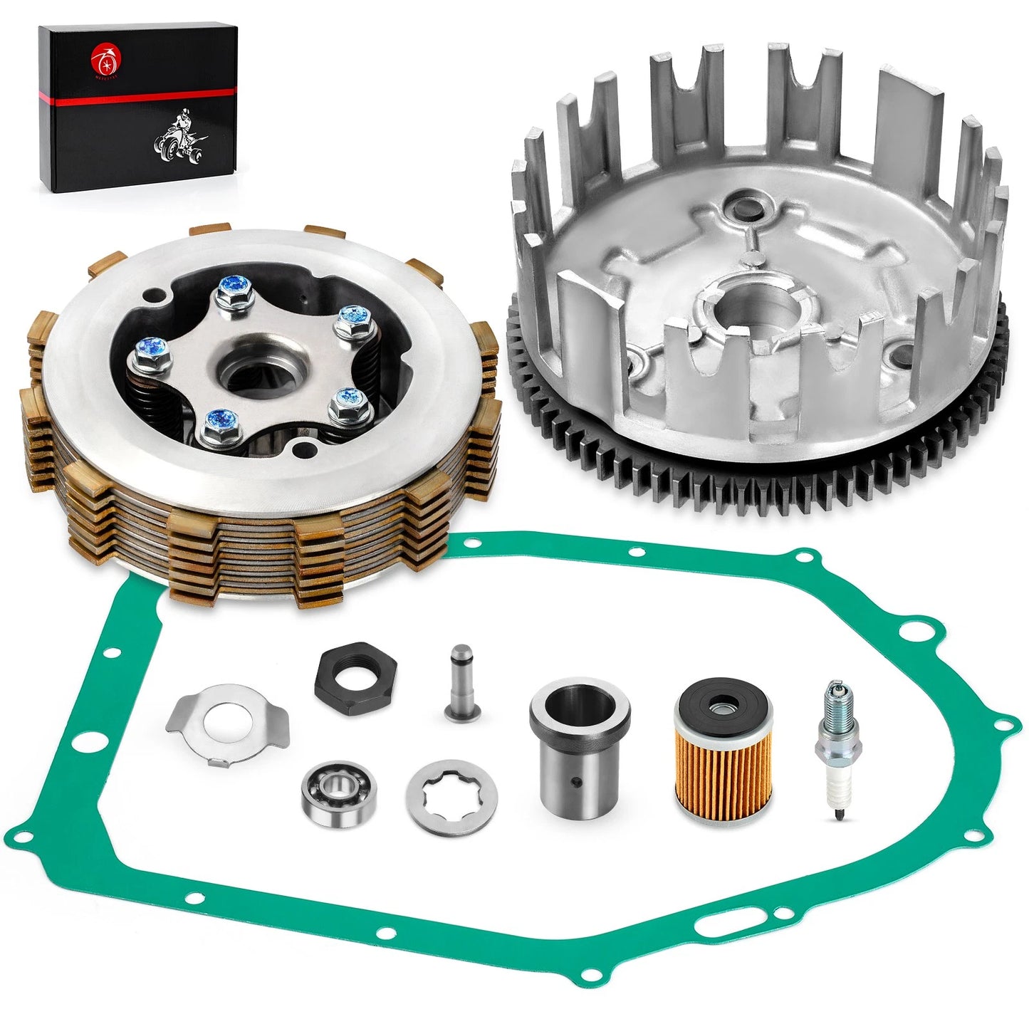 Heavy Duty Clutch Assembly & Spacer Gasket for Yamaha YFM350 MOTO-4 (1987–1995)