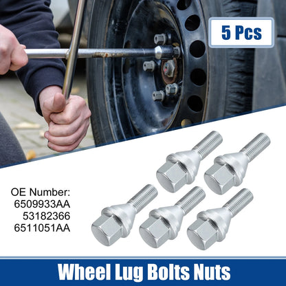 5 x M12x1.25 Wheel Lug Bolts & Nuts for Jeep Cherokee (2014-2022)