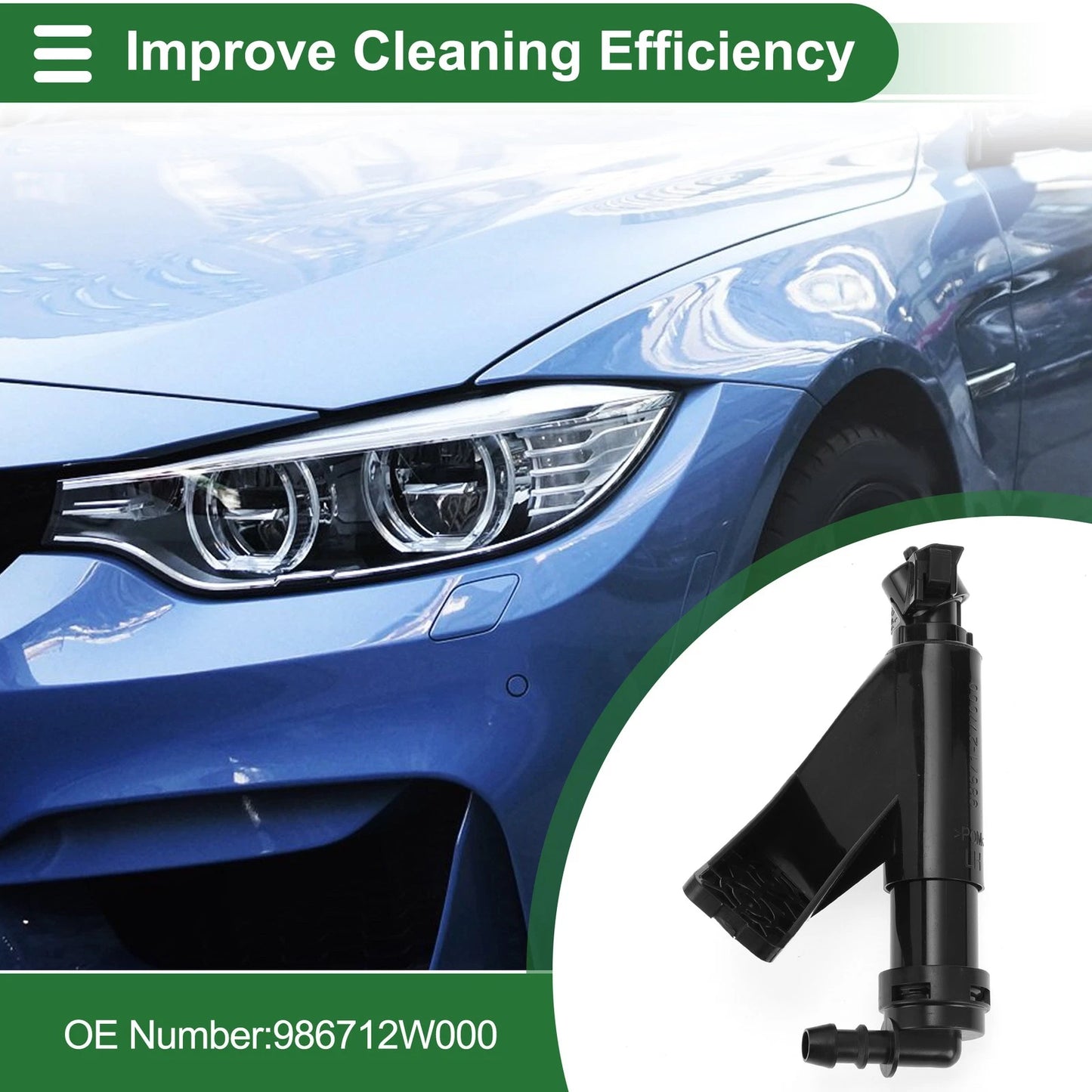 Front Side Headlight Washer Nozzle for Hyundai Santa Fe (2013-2018)