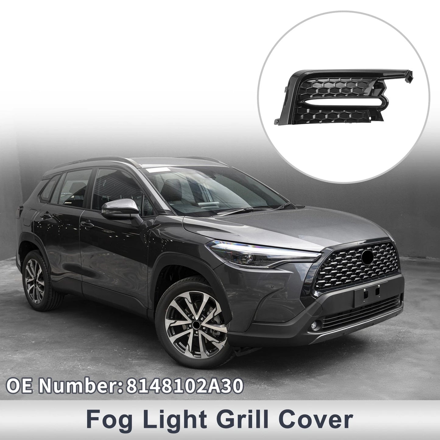 1 Pc Car Front Right Fog Light Grill for Toyota Corolla (2020–2022)