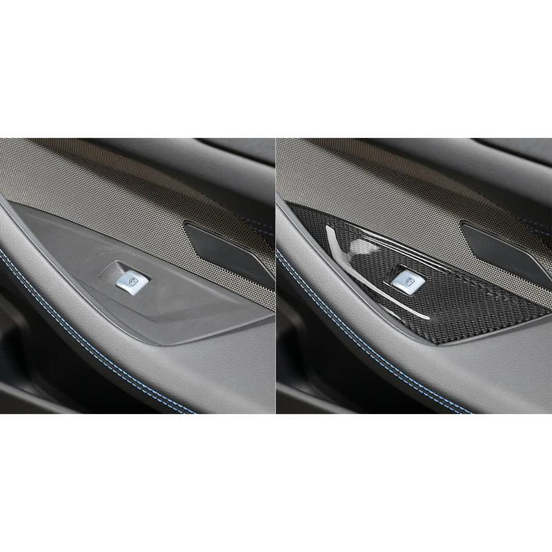 LHD Carbon Fiber Window Lift Panel Cover Trim for BMW G22 Coupe 430i 2021-2023