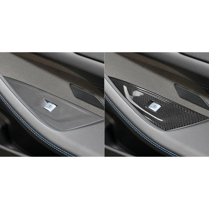 LHD Carbon Fiber Window Lift Panel Cover Trim for BMW G22 Coupe 430i 2021-2023