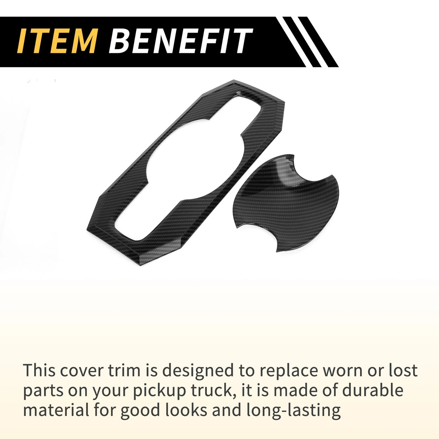Carbon Fiber Front Rear Door Handle Bowl Caps for Toyota Tundra (2022-2024)