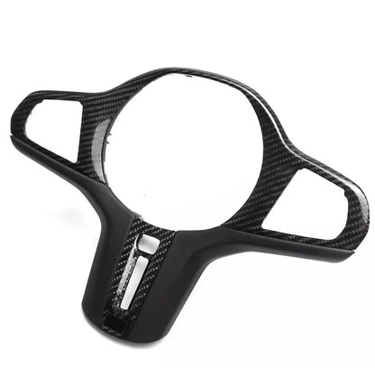 Real Carbon Fiber Steering Wheel Trim for BMW 5 Series G30 G31 M5 F90 (2017-2023)