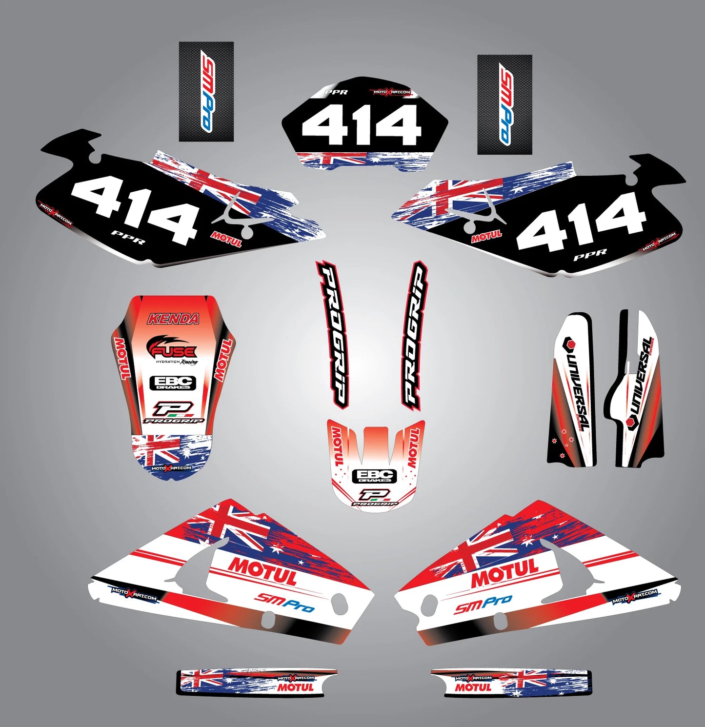 Custom Graphic Kit - AUSSIE PRIDE for Husqvarna CR 125 (2000-2004)