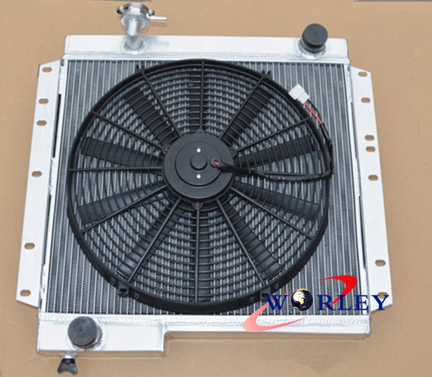 62mm Aluminum Radiator & Fan for Toyota Land Cruiser BJ40 BJ42 HJ45