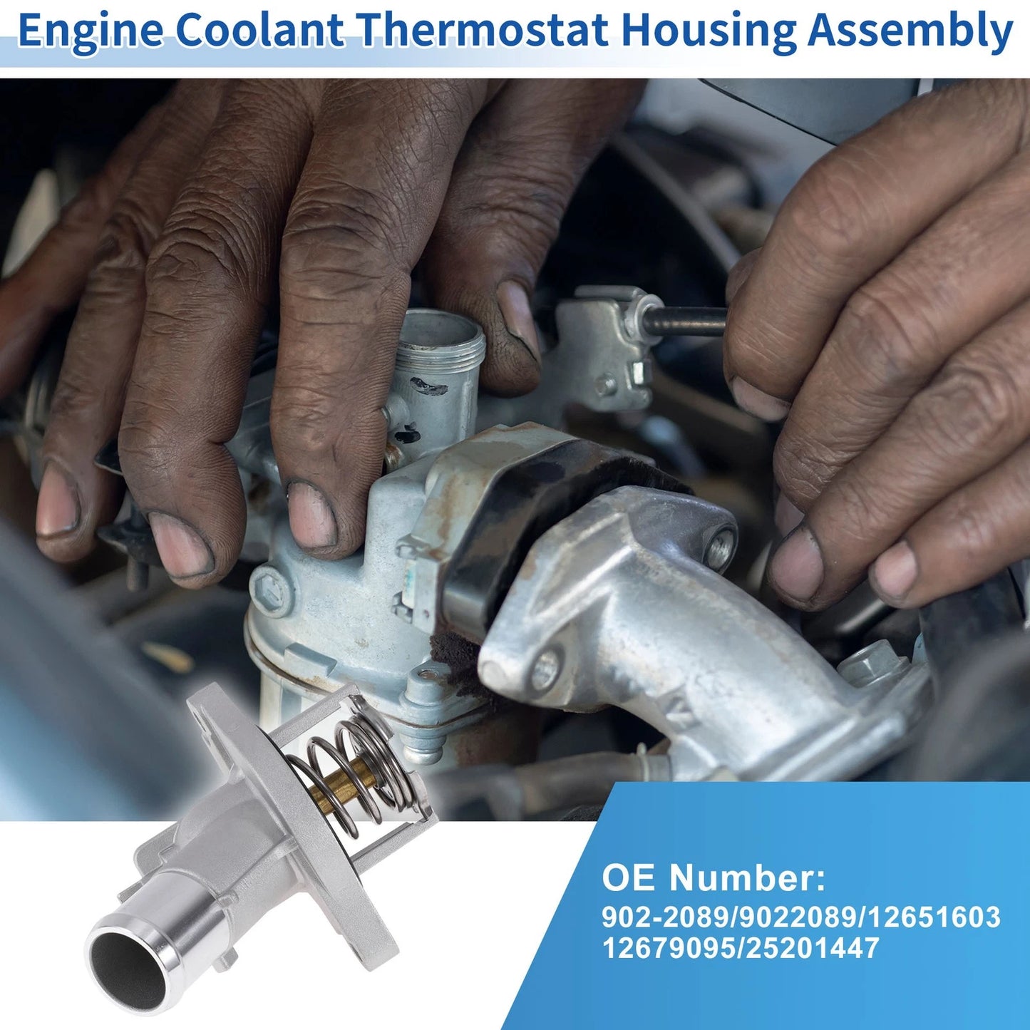 Engine Coolant Thermostat Housing Assembly for Buick Envision 2.0L