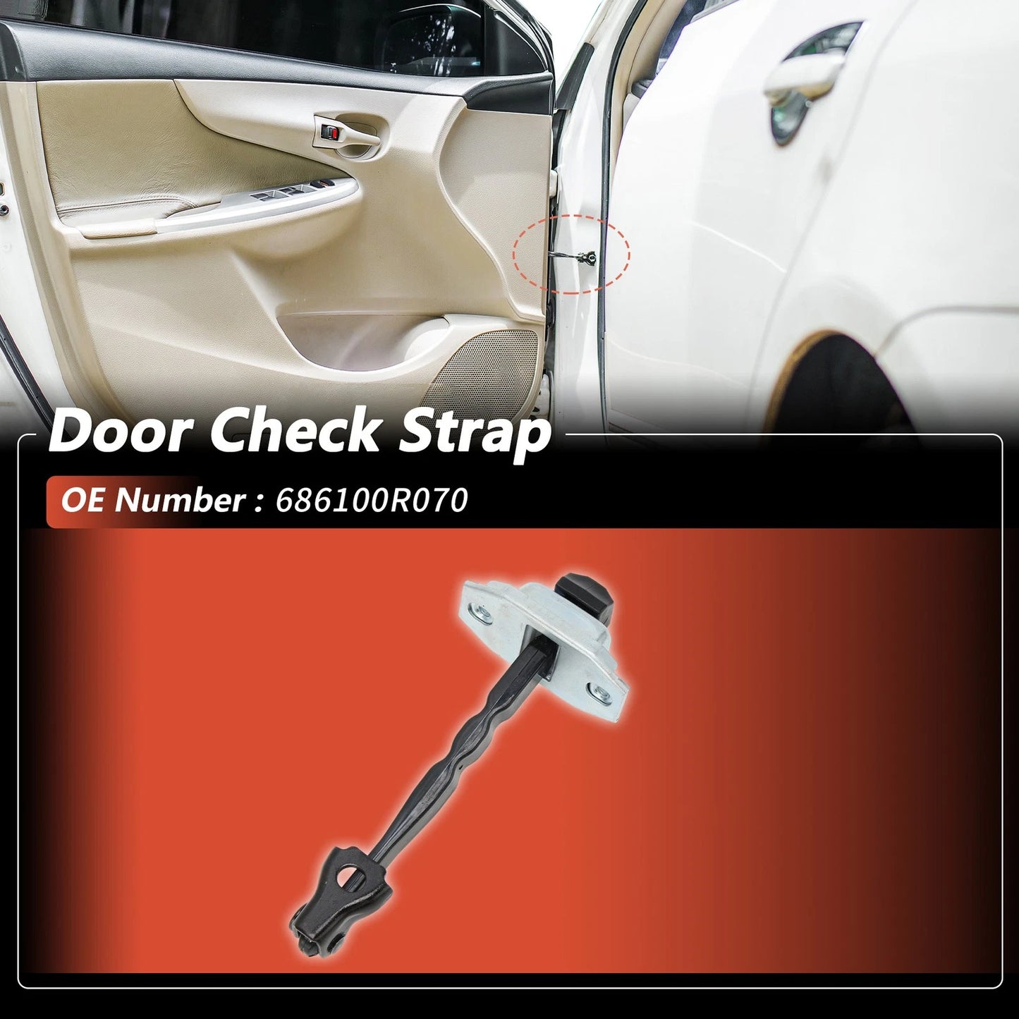 Door Check Strap Front Left/Front Right for Toyota RAV4 (2020–2022)