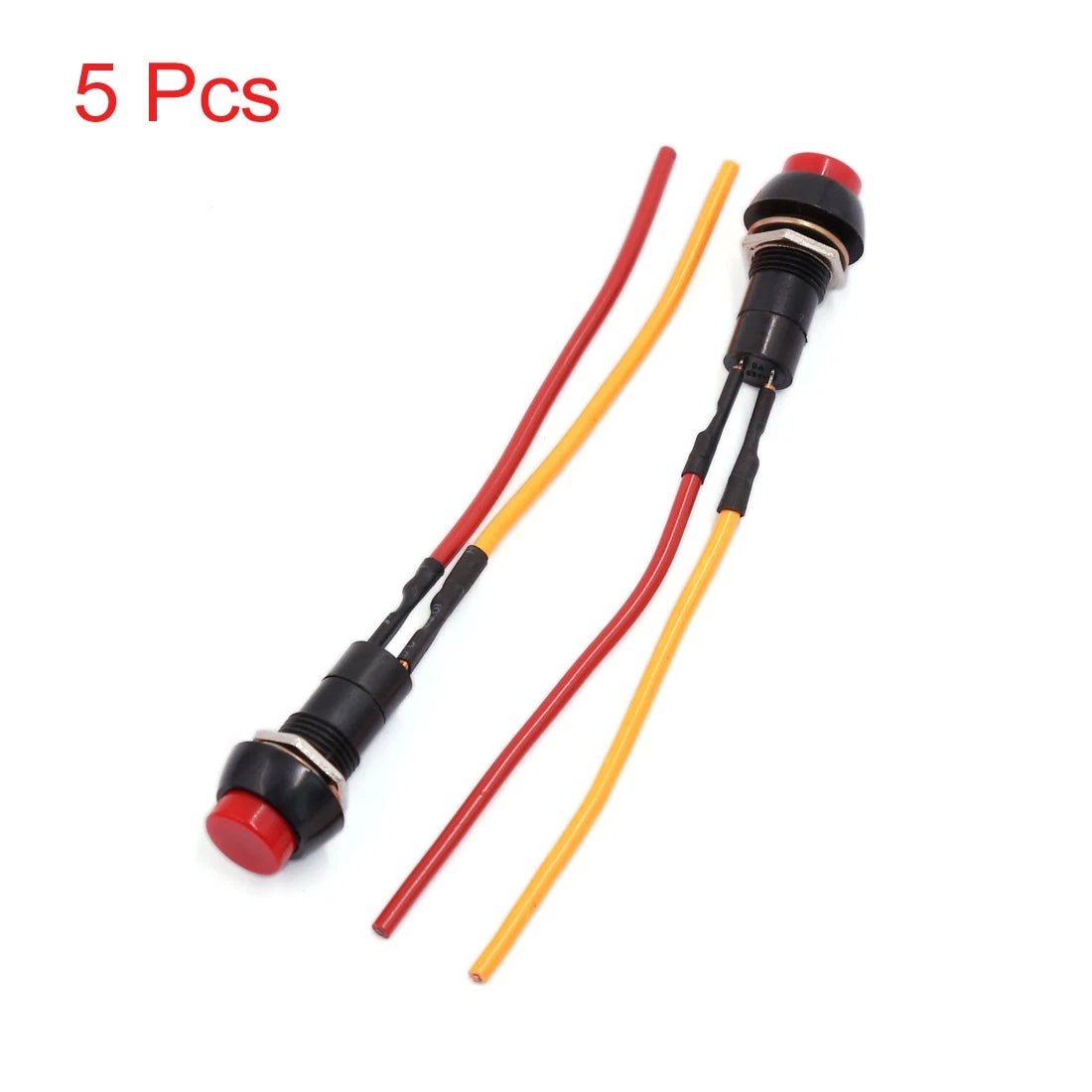Push Button Switch / 5 x 250V 3A / Wired Latching Push Button for Motorcycle