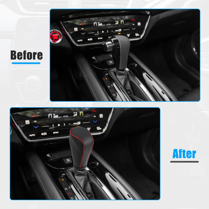 Black Faux Leather Gear Shift Knob Cover for Mazda 3 (2014-2018)