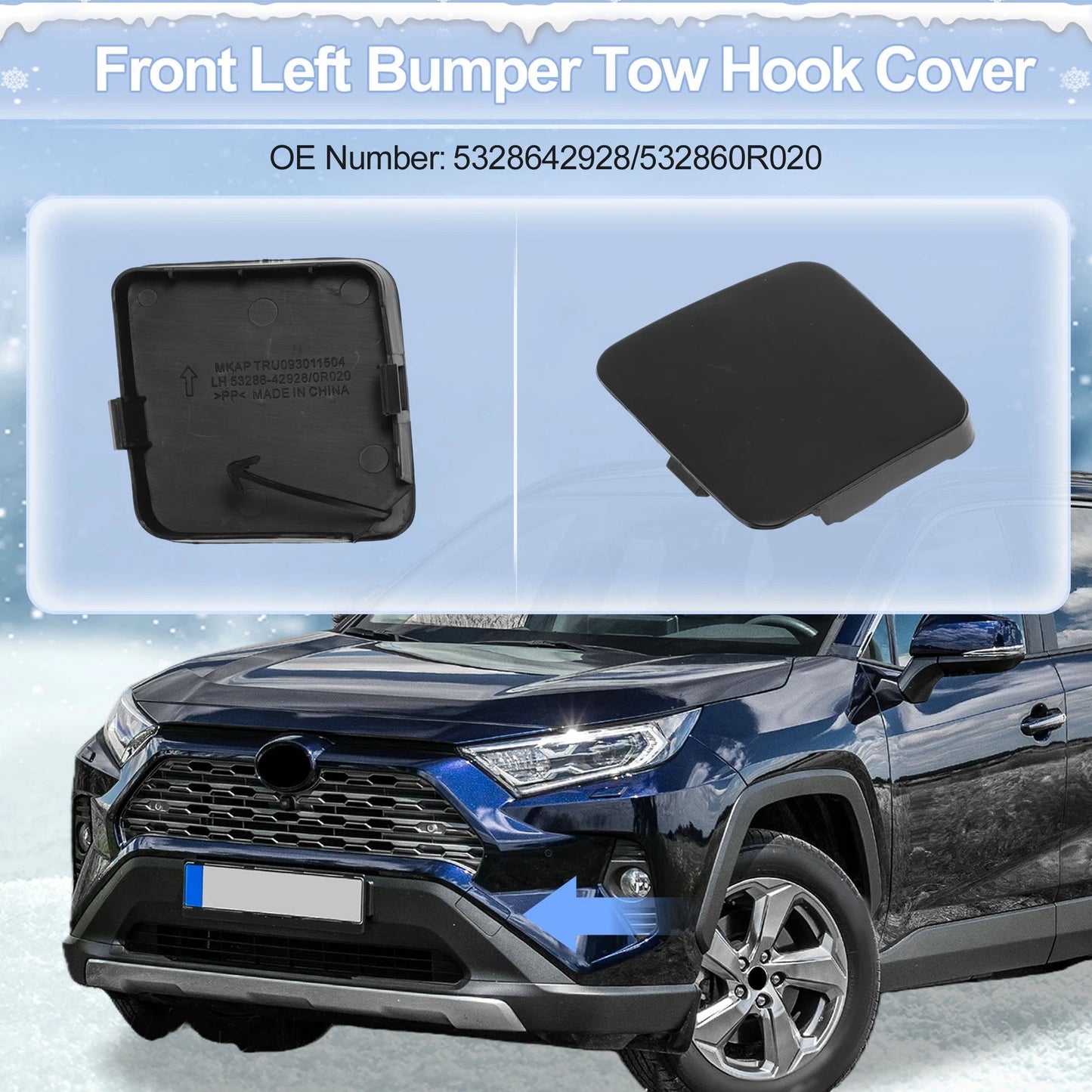Left Front Tow Hook Cover for Toyota RAV4 (2019-2025)