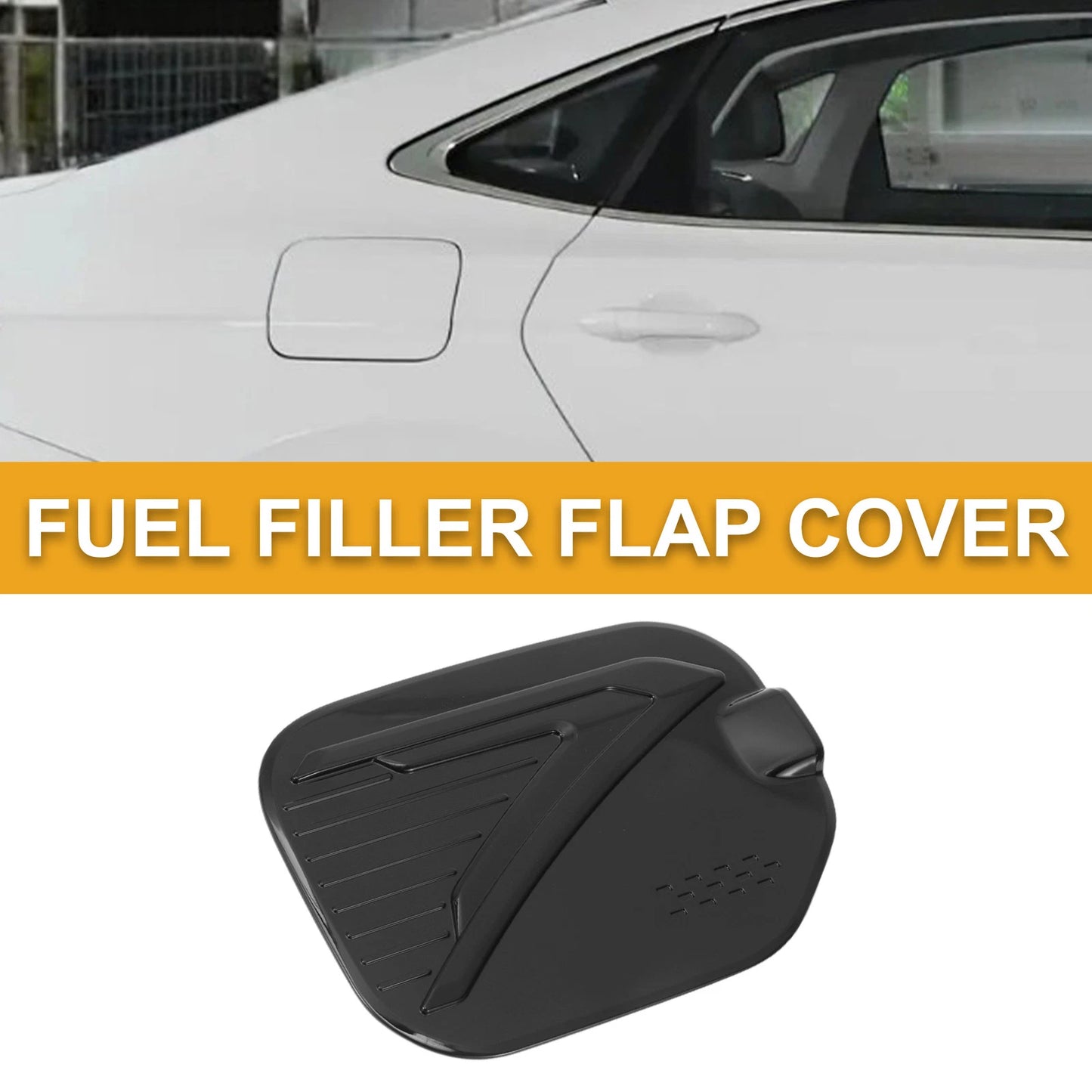 Fuel Tank Door Cap for Ford F-150 2022-2025 Black Fuel Filler Flap Cover