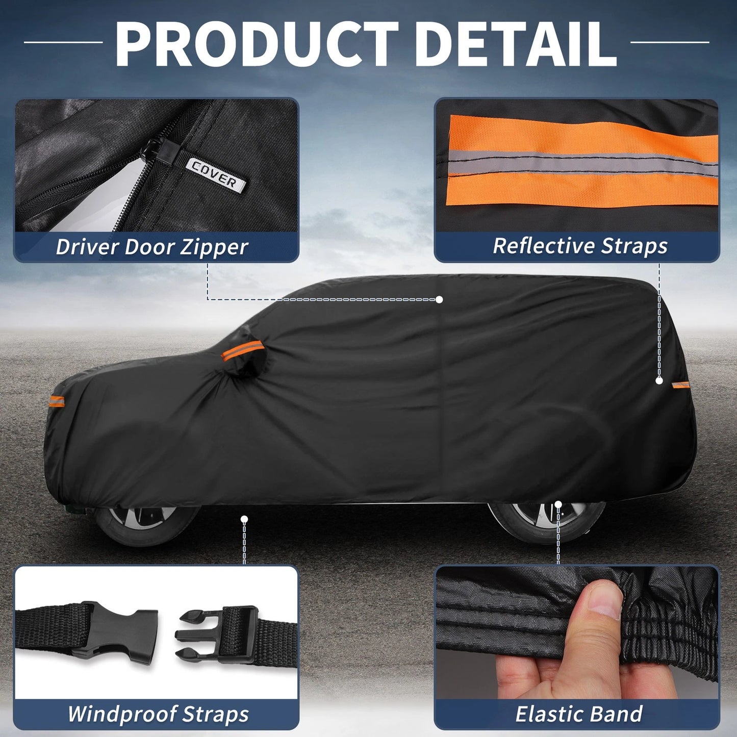 Waterproof 210D-PU Car Cover for Ford Expedition (2003-2023)