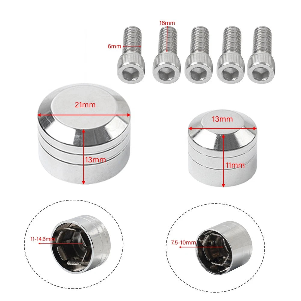 Chrome Engine Topper Screw Bolt Cap for Harley Twin Cam Softail (2007-2017)