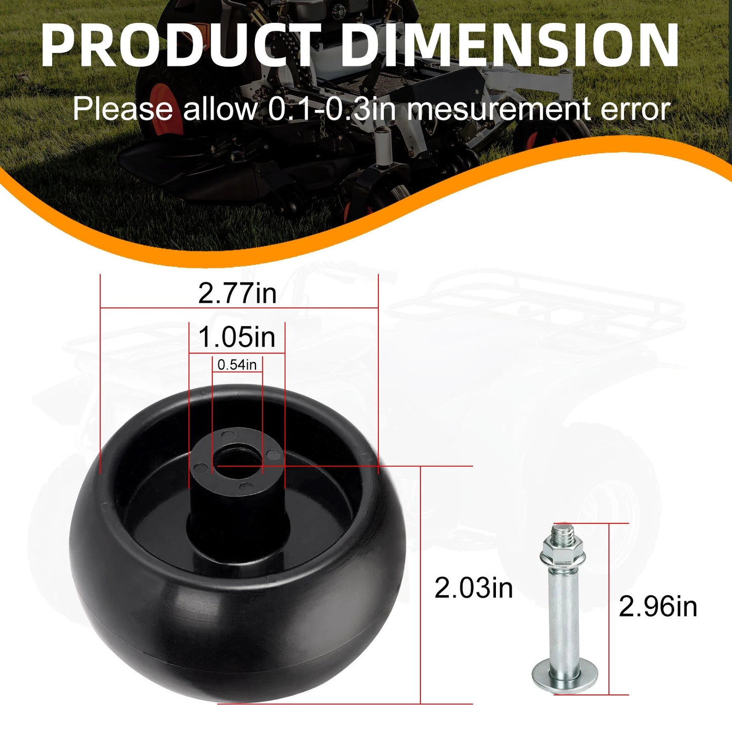 Deck Wheel for Ferris/Craftsman/Snapper/Simplicity Weed Wacker 42"