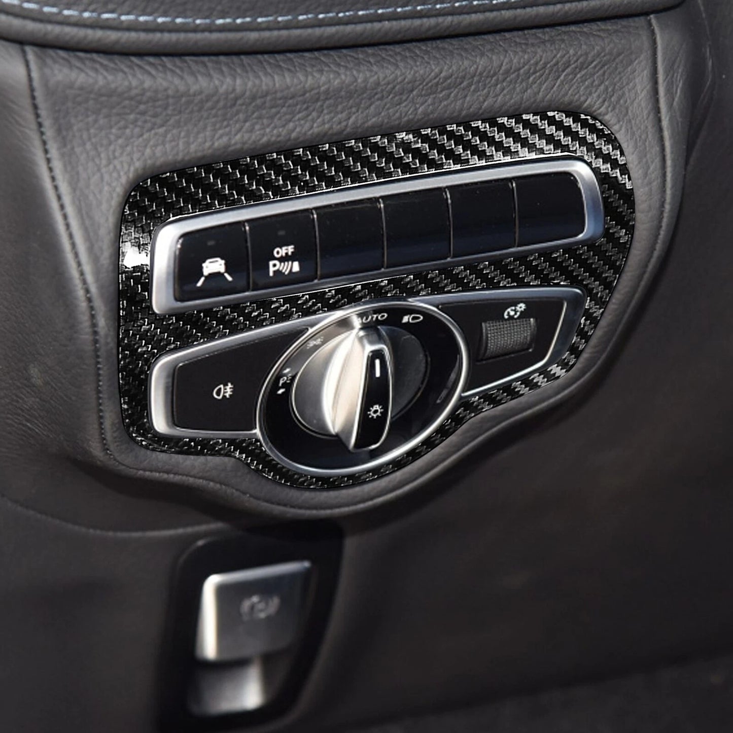 1x Headlight Switch Trim for Benz G-Class W464 (2019-2023) Carbon Fiber