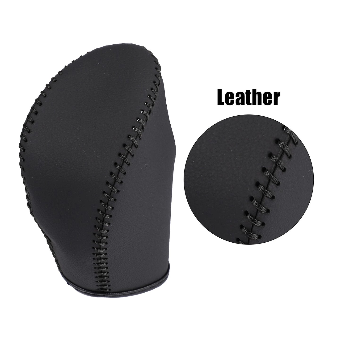 Black Faux Leather Gear Shift Knob Cover for Nissan Rogue Sport (2017-2022)