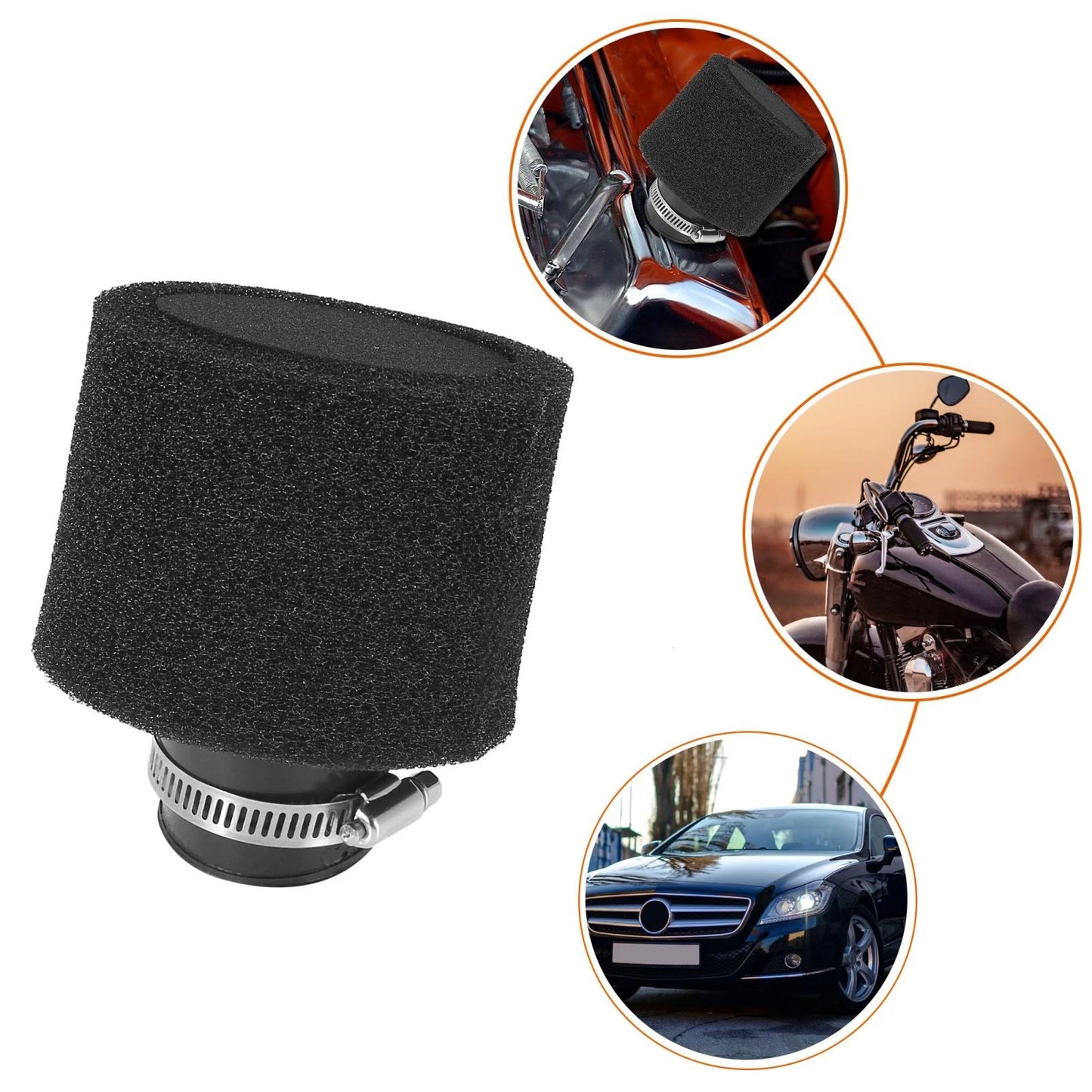 38mm Bent Air Filter Cleaner for Motorcycle ATV 150cc