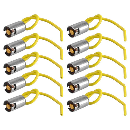 10 x BA9S Car Truck Light Bulb Socket Connectors with Cable
