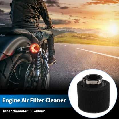 Air Filter / 1 Set / 38-40 mm / Universal Rubber Foam Black for Motorcycle