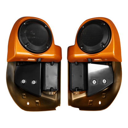 Lower Vented Fairings Speaker Pods for Harley Touring (2014-2023) Amber Whiskey