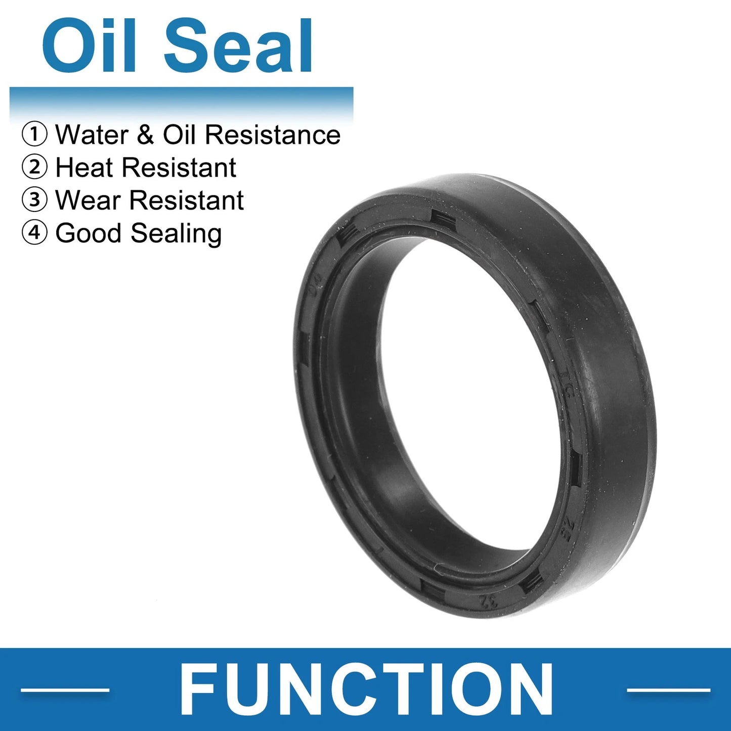 Oil Seal 25x32x7mm Seal Ring Rotary Shaft Seal Nitrile Rubber Black 5 Pcs