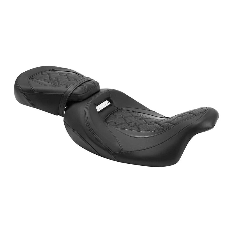 Black Driver Passenger Seats for Harley CVO Road Street Glide (2009-2023)
