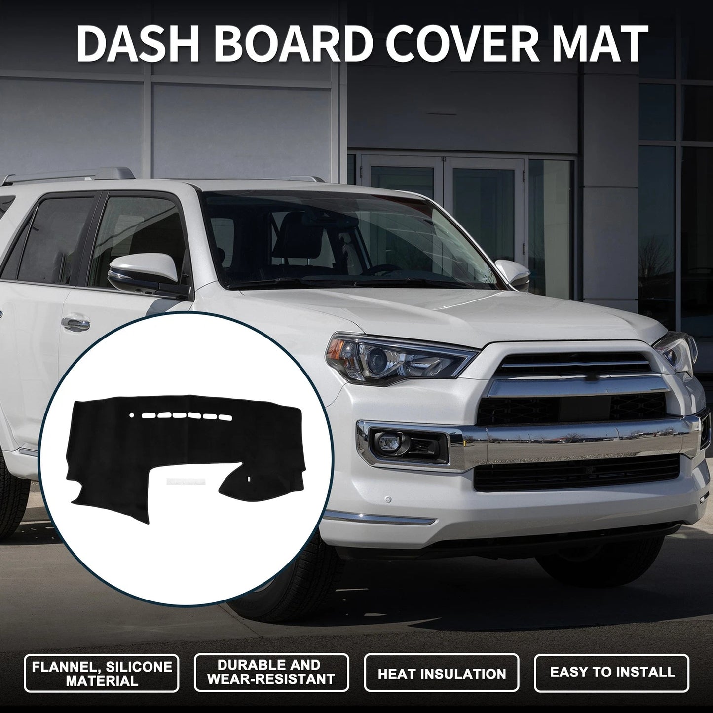 Dashboard Cover Mat for Mazda Premacy MK3 Sun Protector Black (2005-2016)
