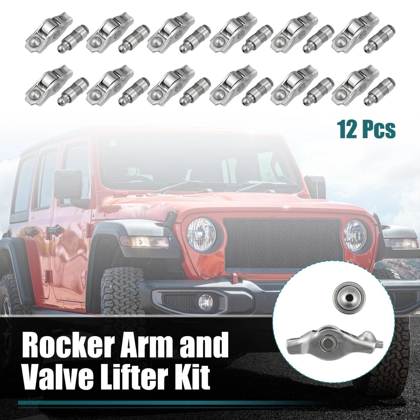 Rocker Arm and Valve Lifter Kit 12 Pcs for Chrysler Dodge Charger