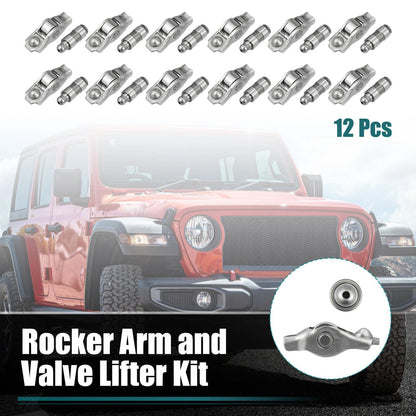 Rocker Arm and Valve Lifter Kit 12 Pcs for Chrysler Dodge Charger
