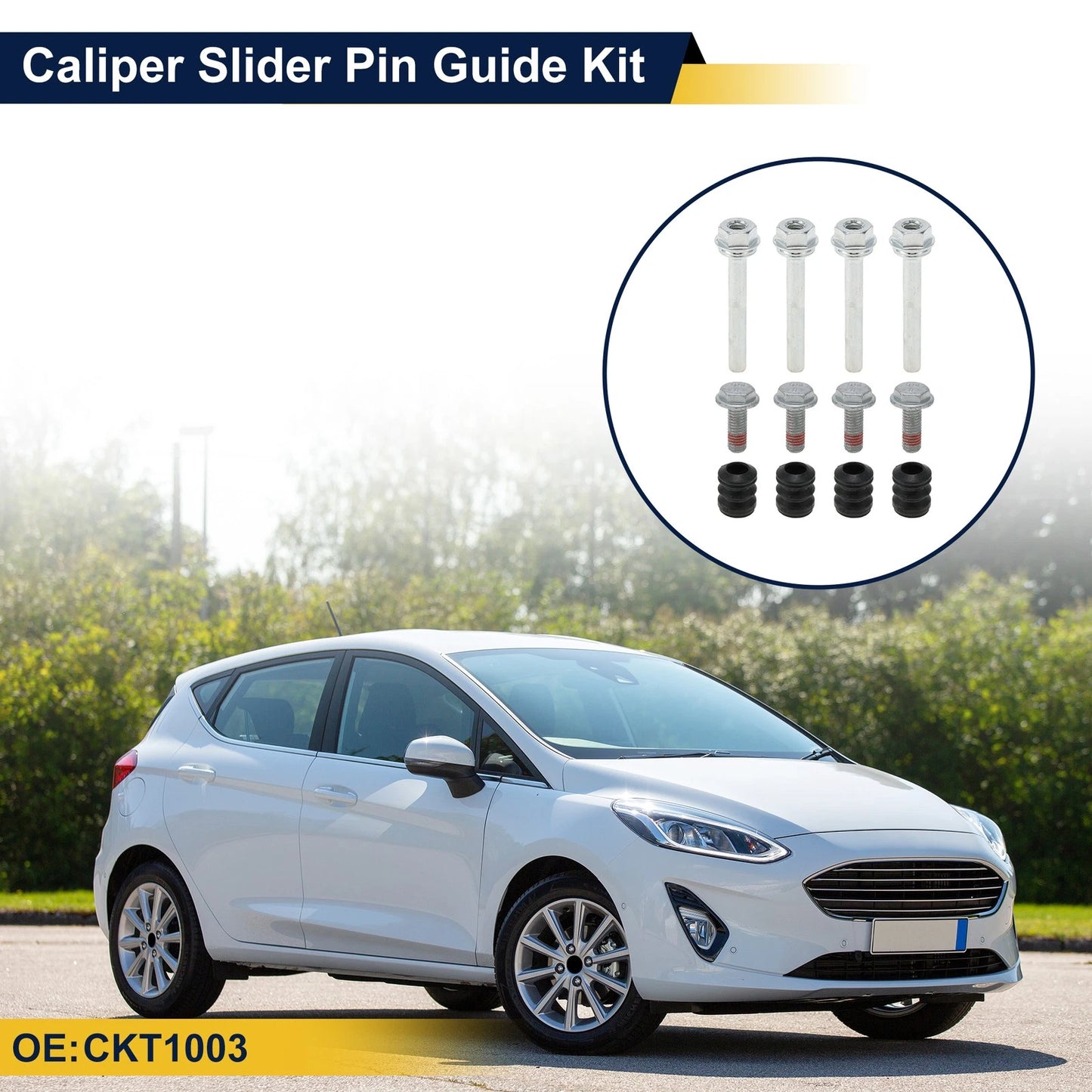 Caliper Slider Pin Guide Kit for Ford Fiesta ST180 (2008-2017)  Set