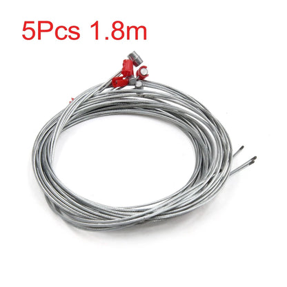 5x 180cm Motorcycle Metal Brake Clutch Line Cable Wire Handbar Hose for Motorcycle