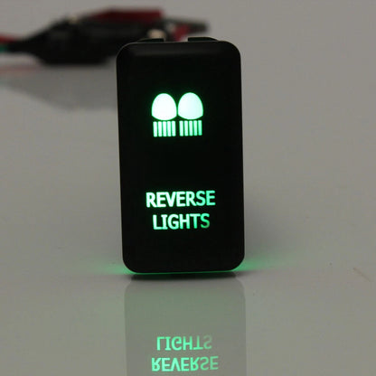 Push Switch Button LED Green Light Bar Fog Light with Wire for Toyota Tacoma